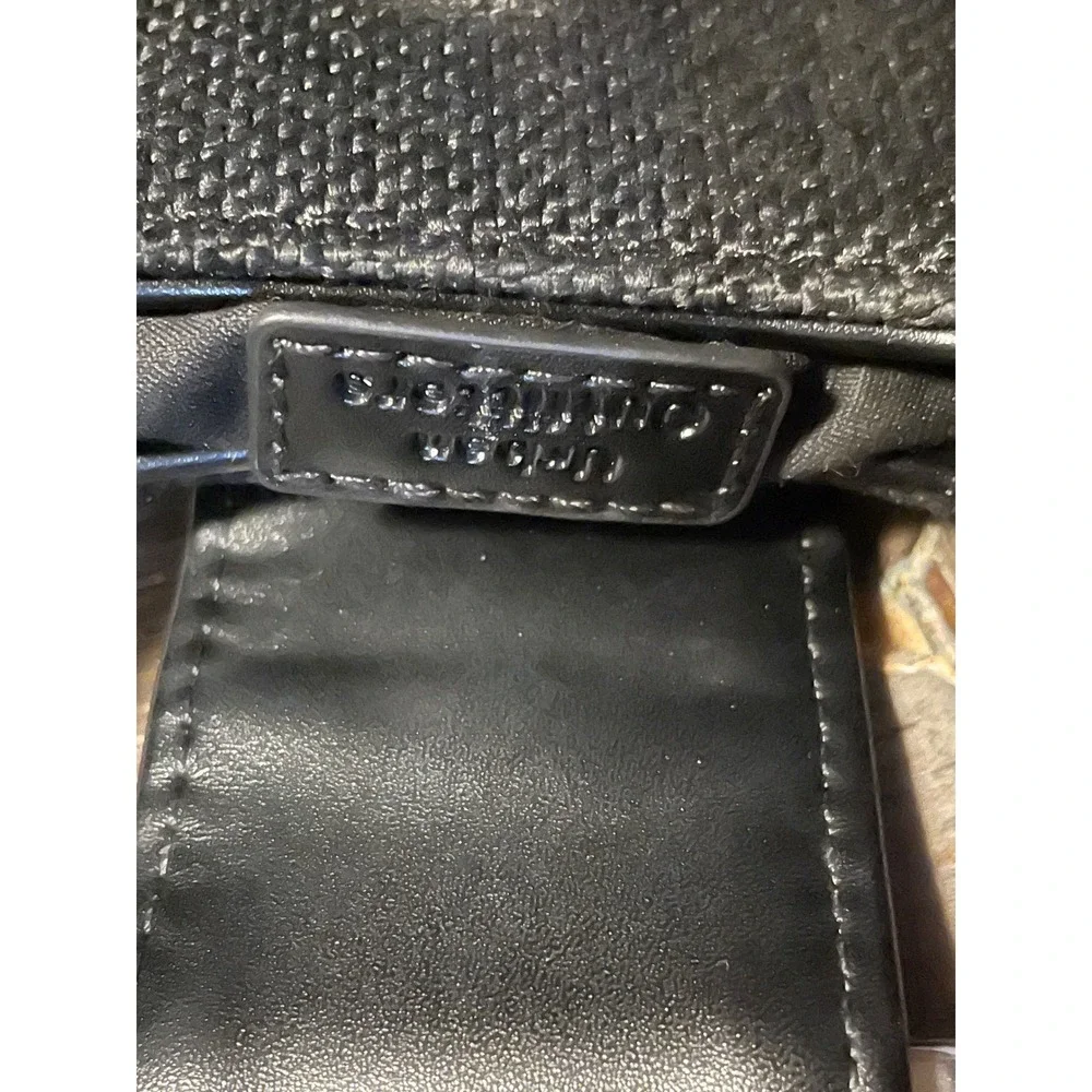 Urban Outfitters Black Shoulder Baguette Small Handbag‎ Silver Buckle